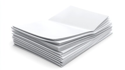 Stack of Blank Papers: A Clean and Simple Image