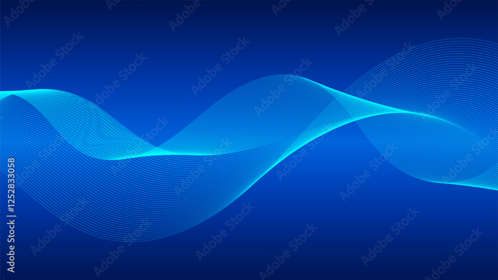 Leinwandbilder geometric curved lines in gradient forming dynamic futuristic abstract flow patterns