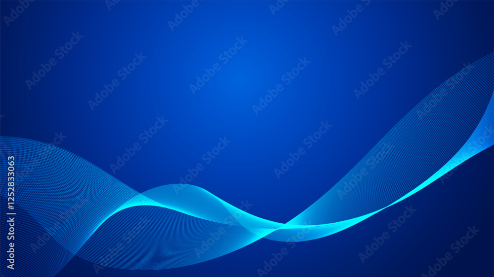 Aufkleber geometric curved lines in gradient forming dynamic futuristic abstract flow patterns