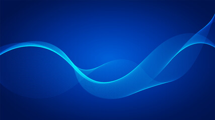 Fototapeta premium Geometric curved lines in gradient forming dynamic futuristic abstract flow patterns