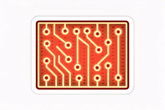 Innovative circuit board design showcase tech exhibition hall digital art display modern environment close-up perspective advancing technology concepts for future innovations