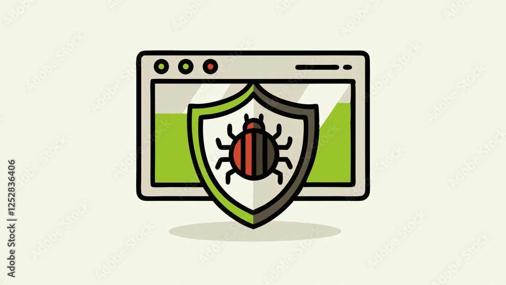 Poster protecting your computer from malware essential tips for online safety digital environment infograph