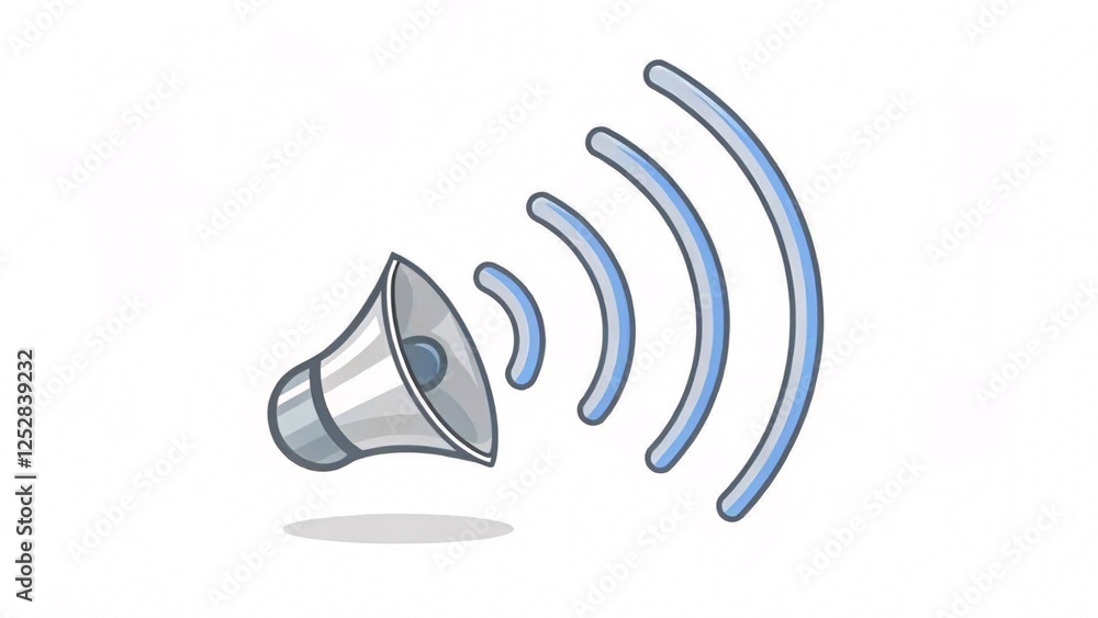 Poster exploring sound waves and their impact on communication digital media technology informative illustr