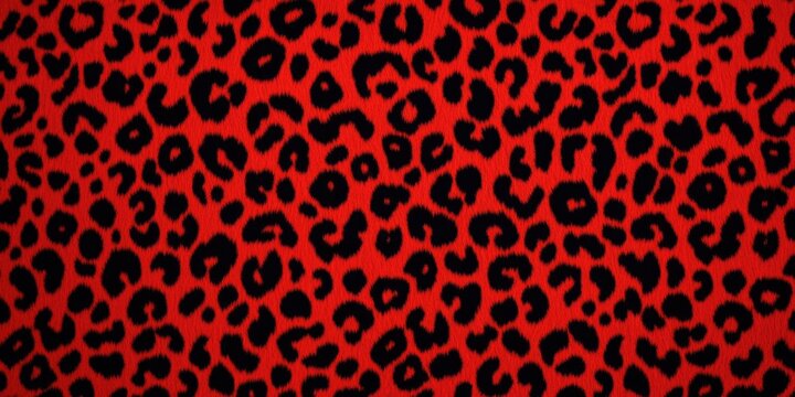 Red leopard print wallpaper for a striking interior.