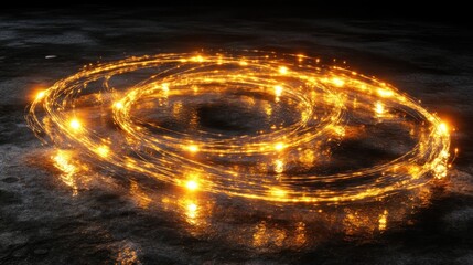 Golden Celestial Ring: A Mystical Energy Vortex