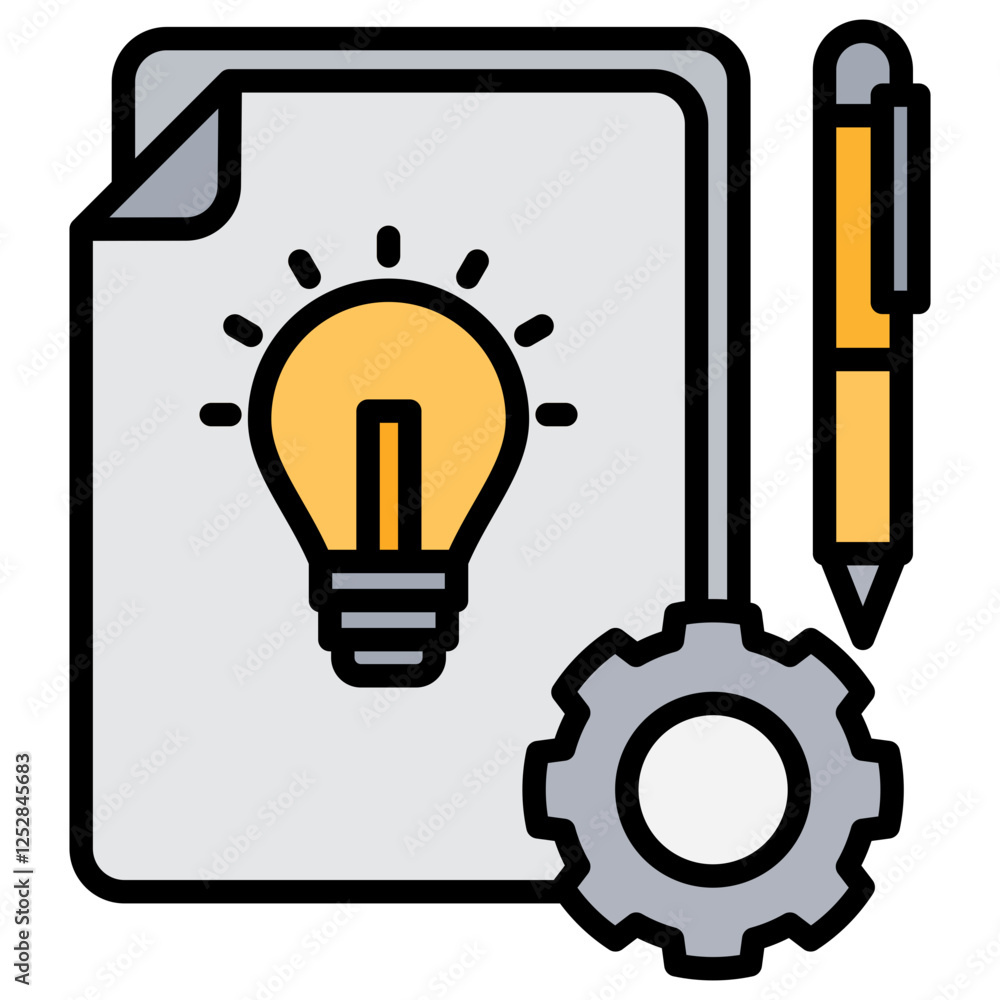 Poster design process icon