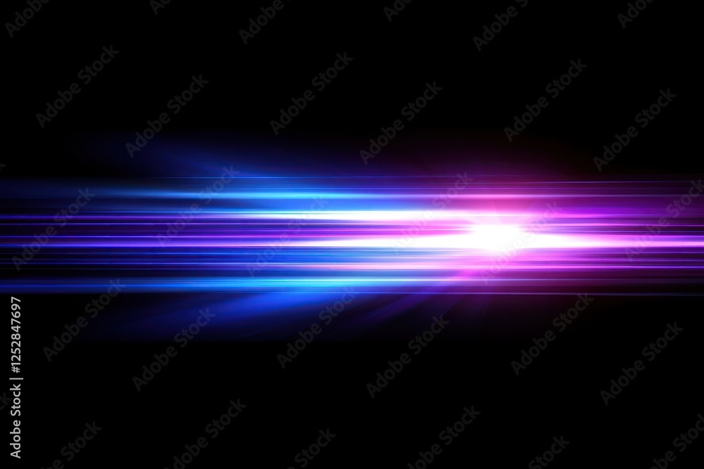 Poster vibrant abstract light streaks in blue and pink hues creating a dynamic visual effect