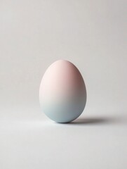Pastel colored egg on neutral background