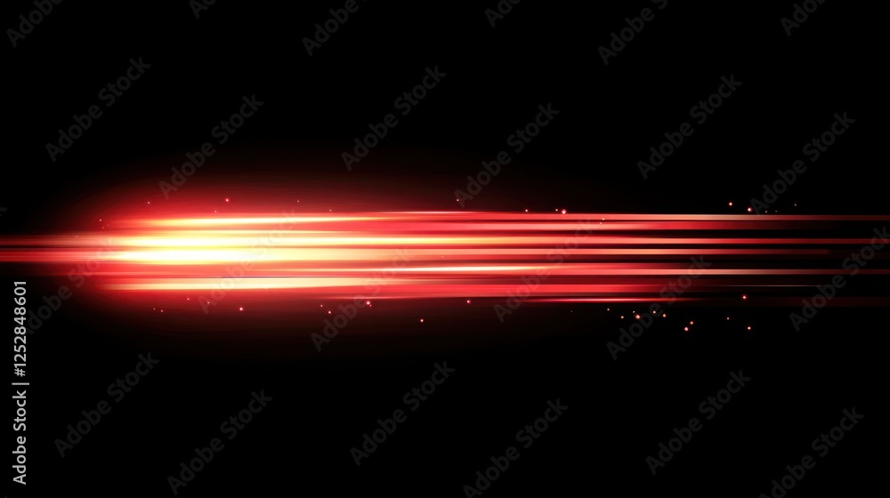 Poster abstract dynamic light streaks create a sense of speed and movement against a dark background, ideal