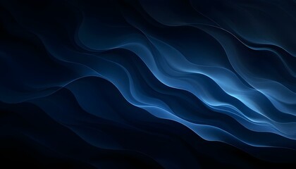Obraz premium Black navy dark, blue abstract background. Wave wavy line stripe. Blue abstract background, blue wavy background, dark blue background, blue wavy abstract background, generated with ai