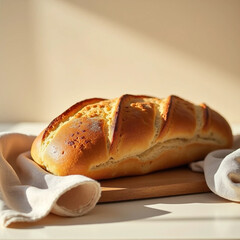 Minimal Stock Bread Image – Single Ingredient Minimalist Food Styling for Bakery Visuals