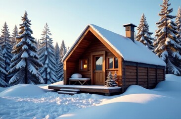 Cozy Winter Scene with Insulated Parka