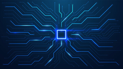 Circuit board. Technology background. Central Computer Processors CPU concept. Motherboard digital chip.