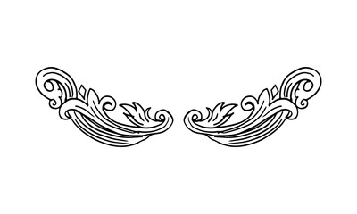 Abstract doodle hand-drawn art vector illustration filigree shape concept.