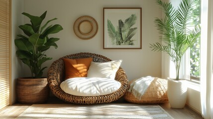 A quiet corner filled with lush greenery