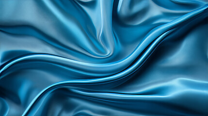 Fototapeta premium Abstract background with smooth shiny blue waves