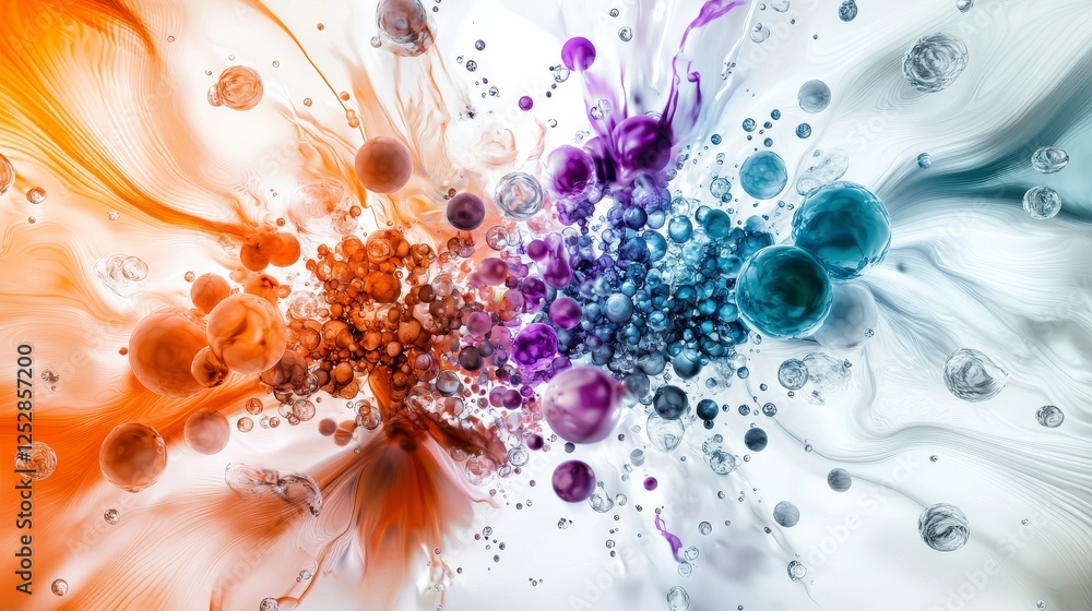 Fototapete Dynamic flow of emotion in abstract art digital realm visual content vibrant environment artistic perspective