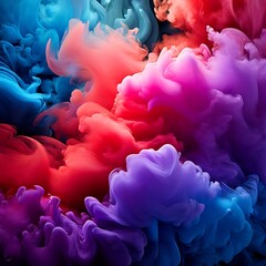 Obraz premium Abstract Colorful Swirling Ink
