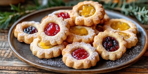 Fruit-filled pastries, perfect for holiday treats or snacks.