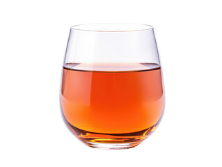 Isolated Glass of Amber Apple Juice