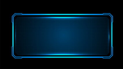 Technology box or border. Futuristic hud style vector editable