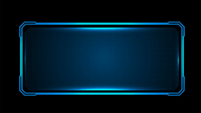 Technology box or border. Futuristic hud style vector editable