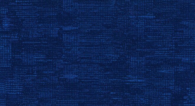 Blue binary code pattern on digital background for technology concept
