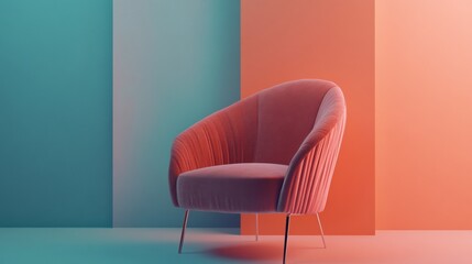 Colorful interior with a stylish chair