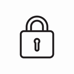 lock security padlock protection icon vector sign