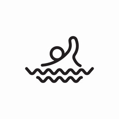 swimming pool water sport icon vector sign