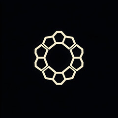 Fototapeta premium Circular honeycomb logo 