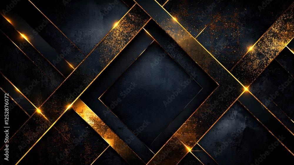 Fototapete dynamic abstract composition featuring diagonal lines and golden accents digital art minimalist styl