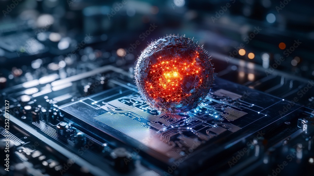 Poster futuristic 3d render digital systems revitalizing urban technology environments