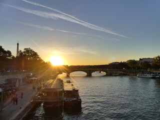 Paris Seine Sunset Pont Alexandre III