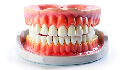 Obraz premium Close-up dental model teeth, gum cast landscape image.