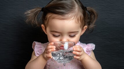 A child drinking clean water on World Water Day.