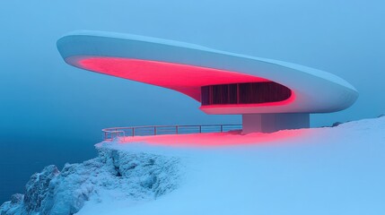 Fototapeta premium A futuristic home with sustainable architecture.