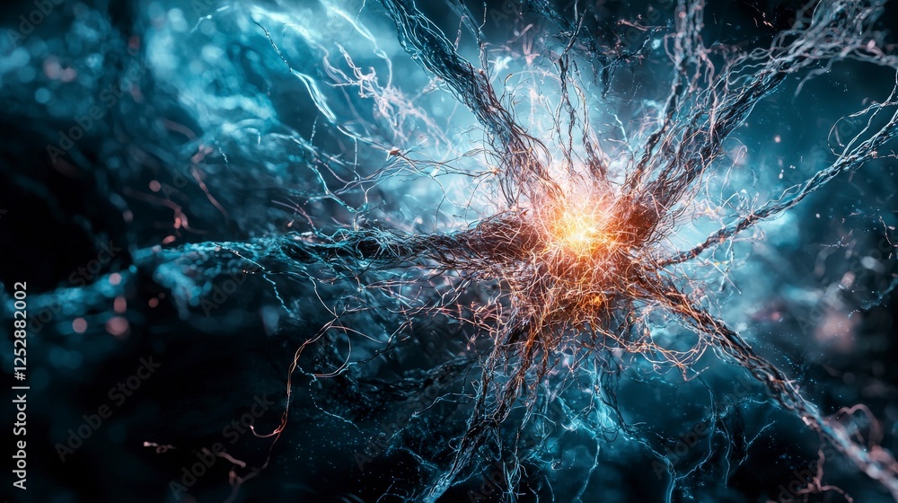 Poster unseen energy waves connecting life forms digital realm abstract art cosmic environment close-up vie