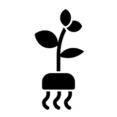 agricultural planting seeds glyph icon