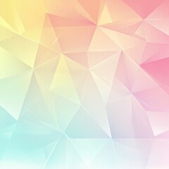 Geometric abstract background, pastel colors, soft triangular shapes, gradient effect, low poly style, delicate hues, pink and blue tones, subtle textures, minimalist design.
