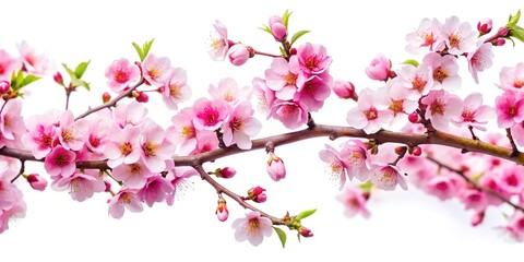 Fototapeta premium AI-created clipping path of vibrant sakura branches. Perfect for graphic use.