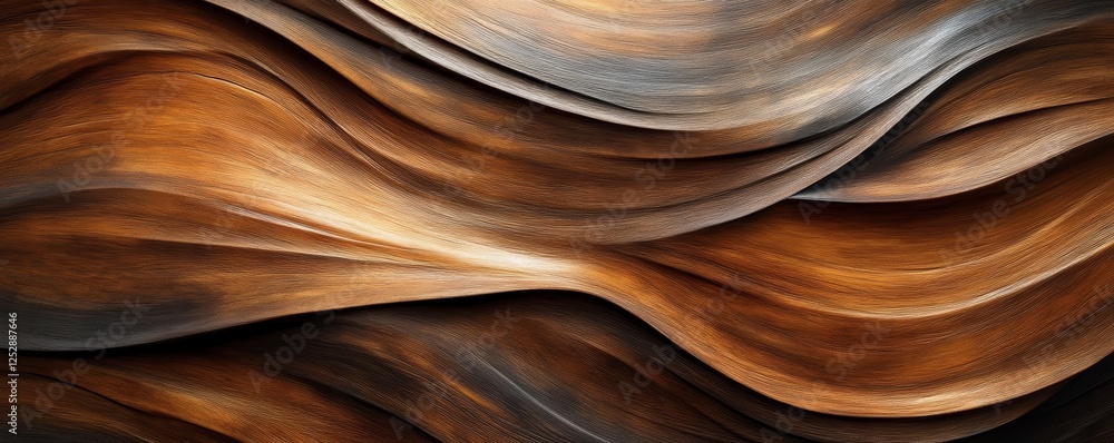 Poster abstract wooden texture with flowing patterns, nature-inspired design concept