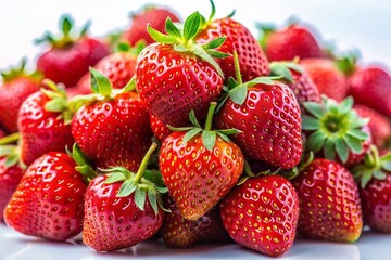 Big Handful of Fresh Strawberries - Tilt-Shift Macro Photography