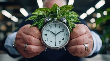 A cozy scene of a person adjusting their clock for Daylight Savings,