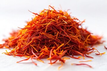 Fototapeta premium High fashion still life: dried saffron, radiant threads.