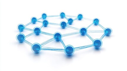 Blue Network Connections with Nodes in a Modern Digital Context