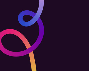 bright, neon squiggle shapes with smooth curves and loops. vivid colors transition through seamless gradients, blending hues like pink, blue, green, and orange, creating a playful, dynamic effect