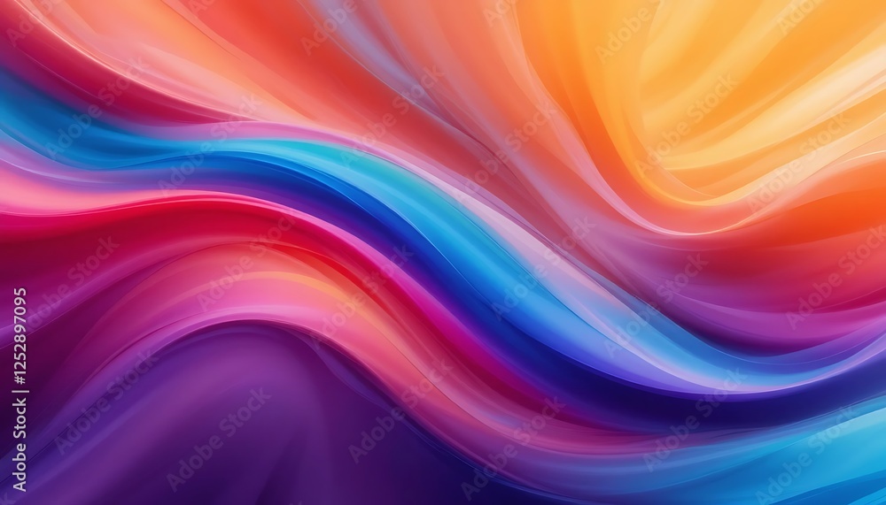 Poster abstract flowing colors background with dynamic wave pattern and vivid tones