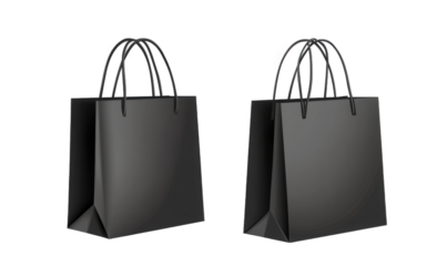 Paper tote bag with white background