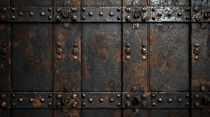 Fototapeta premium Old rusty metal sheet texture map pattern background